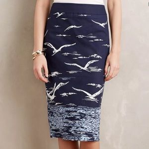 Anthropologie Maeve Shorebird Pencil Skirt